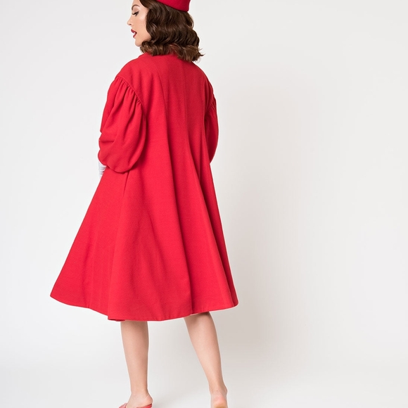 Barbie Jackets & Blazers - Barbie Red Coat with White Lining 1X